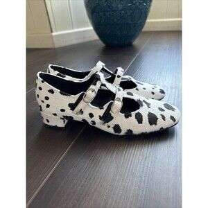 Jeffrey Campbell Might Be Love Mary Jane Shoes Dalmatian Print Sz 7